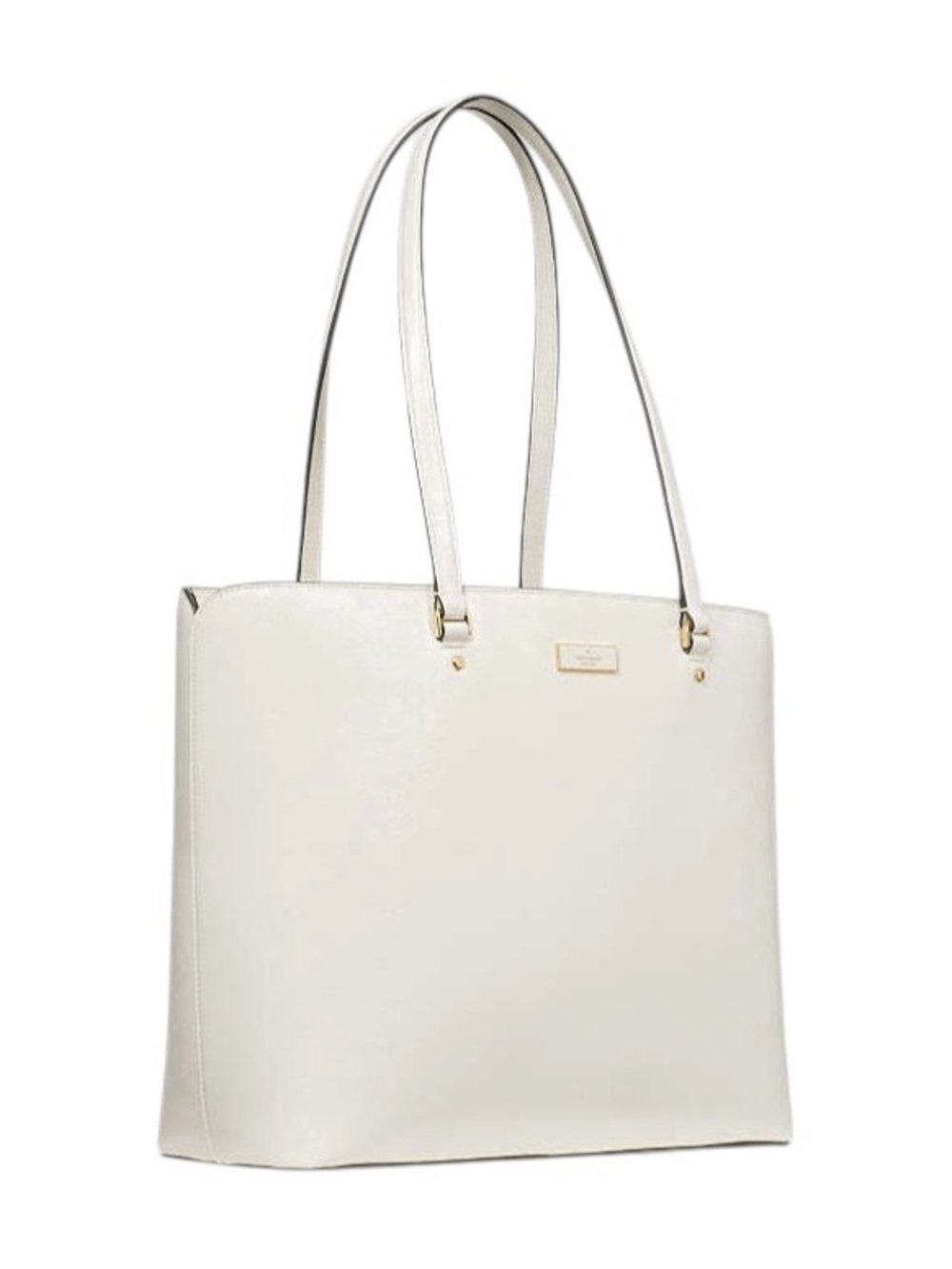 kate spade Cream Crinkle Patent Leather Large Tote Computer Bag NWT MSRP $399 - Picture 4 of 5